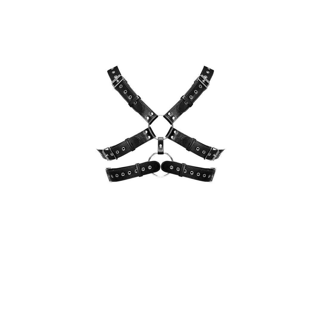 Gemini - Imitatie Leren Harnas - One Size - Zwart - Afbeelding 4