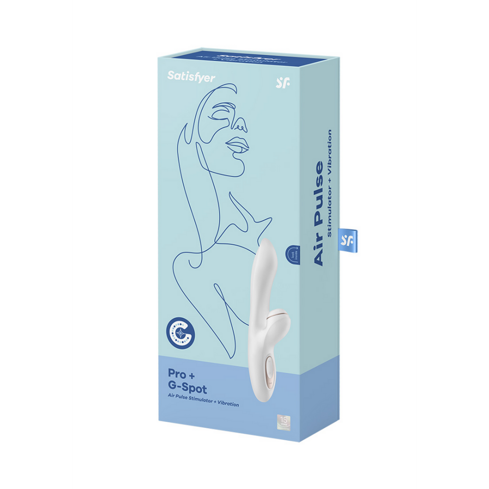 Pro Plus - G-Spot Air Pulse Stimulator en Vibratie - Wit/Roze Goud - Afbeelding 2