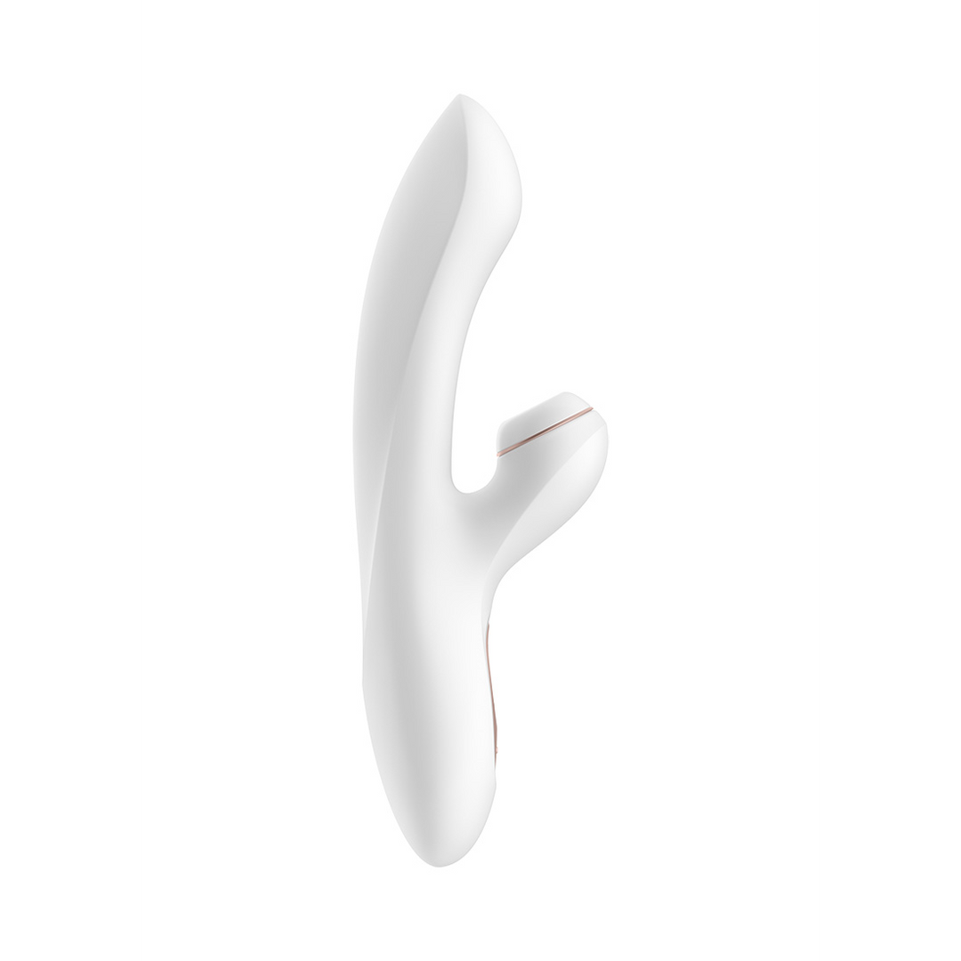 Pro Plus - G-Spot Air Pulse Stimulator en Vibratie - Wit/Roze Goud - Afbeelding 5