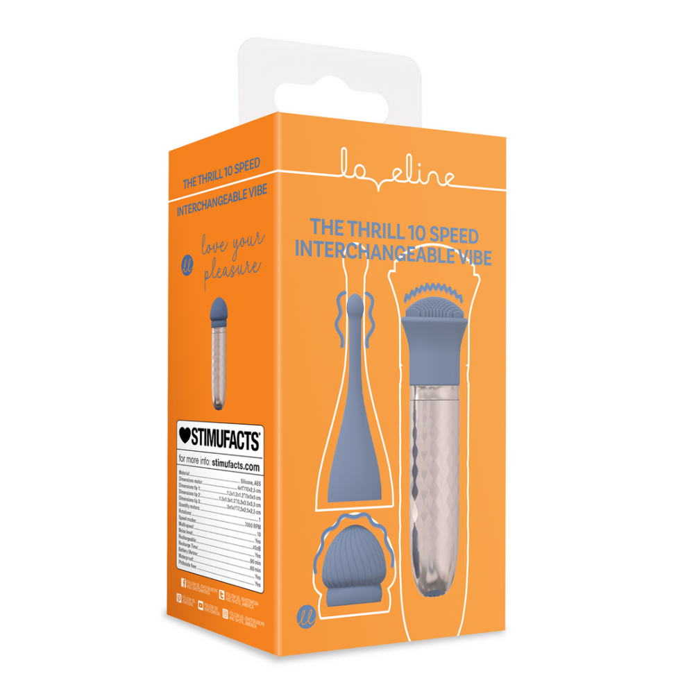 Thrill - Verwisselbare Vibrator - Blauw - Afbeelding 2