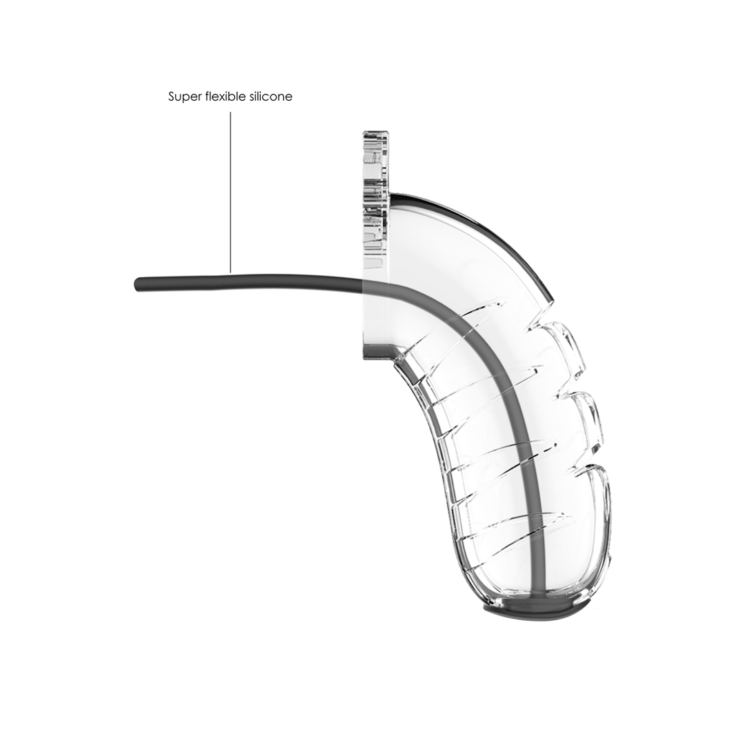 Model 16 Chastity Cock Cage met Urethrale Sounding - 4.5 / 11,5 cm - Afbeelding 4