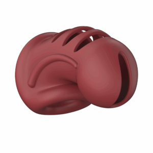 Model 28 - Ultra Soft Silicone Chastity Cage - Rood