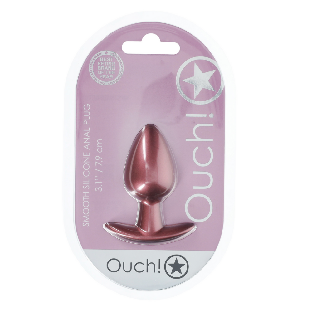 Zachte Siliconen Anale Plug - Medium - 3,1 / 7,9 cm - Roségoud - Afbeelding 2