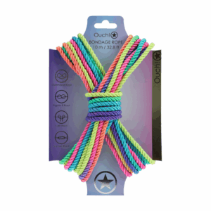 Polyester Bondage Touw - 10 m - Multicolor Helder
