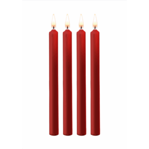 Plagen Kaarsen - 4 Stuks - Groot - Rood
