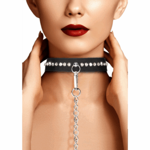 Diamanten Halsband met Leash