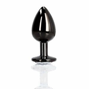 Ronde Gem Butt Plug - Medium - Gunmetal/Diamond
