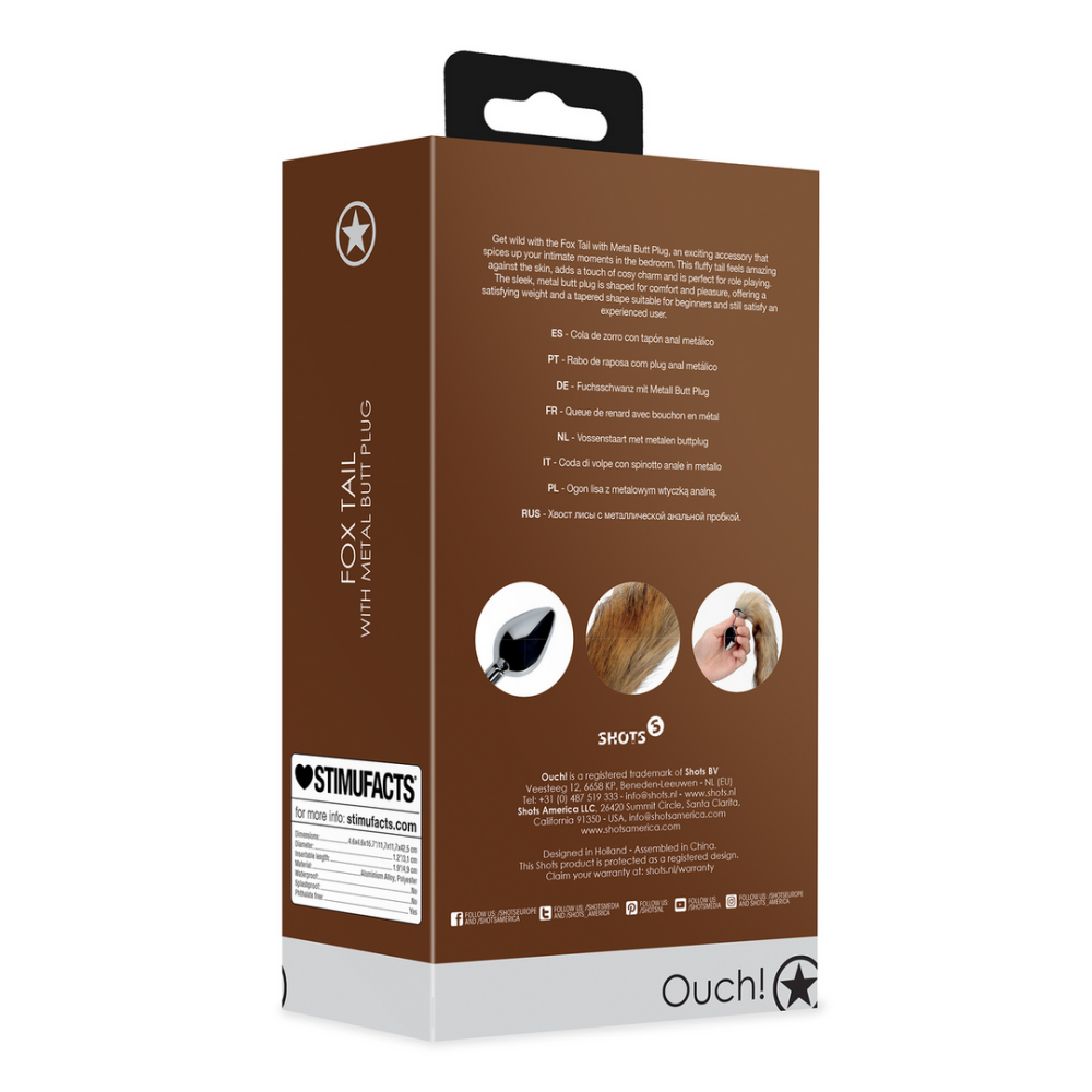 Vossenstaart met metalen buttplug - Afbeelding 3