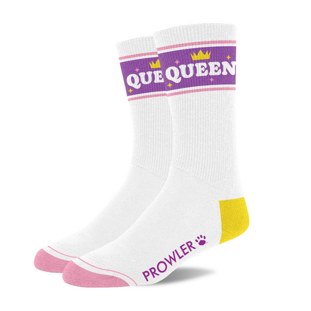 Queen Sokken - Wit/Paarse