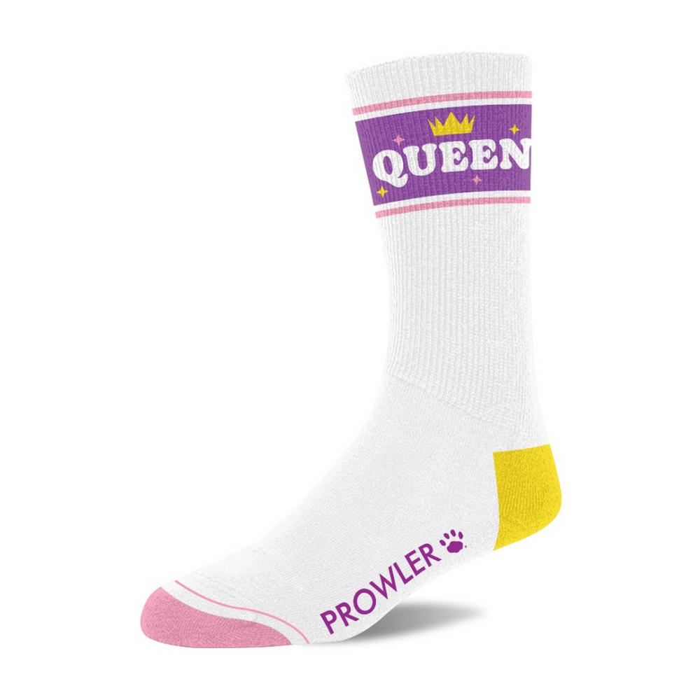 Queen Sokken - Wit/Paarse - Afbeelding 2