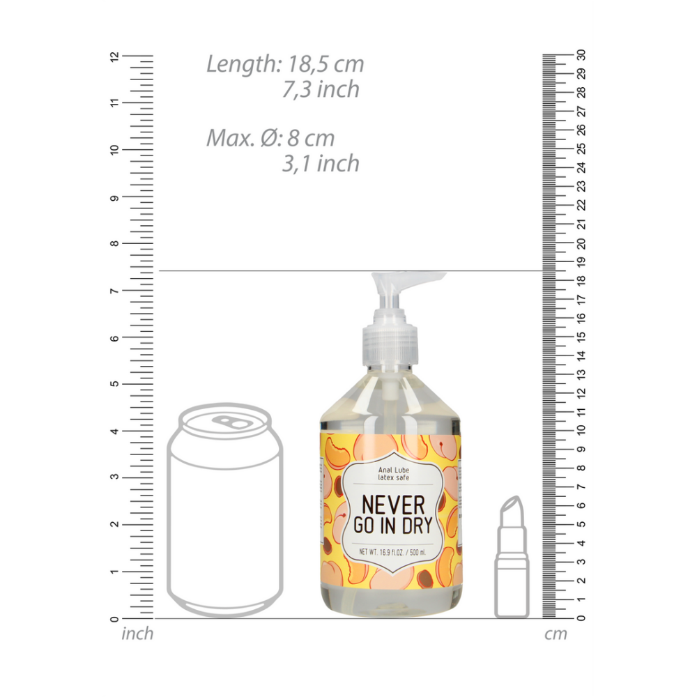 Never Go In Dry - Waterbased Anal Lubricant - 17 fl oz / 500 ml - Afbeelding 4