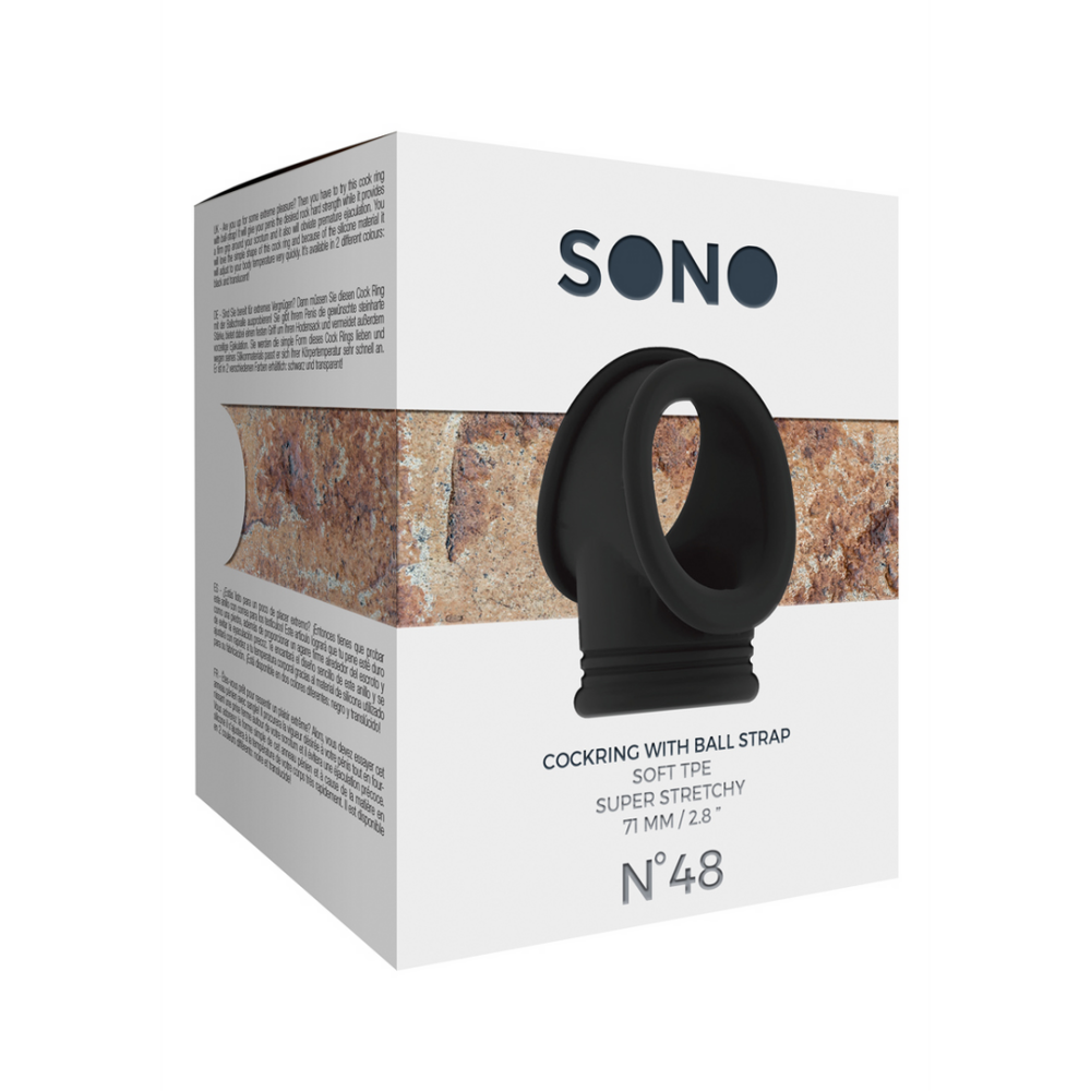 Nr.48 - Cockring met Ball Strap - Afbeelding 2