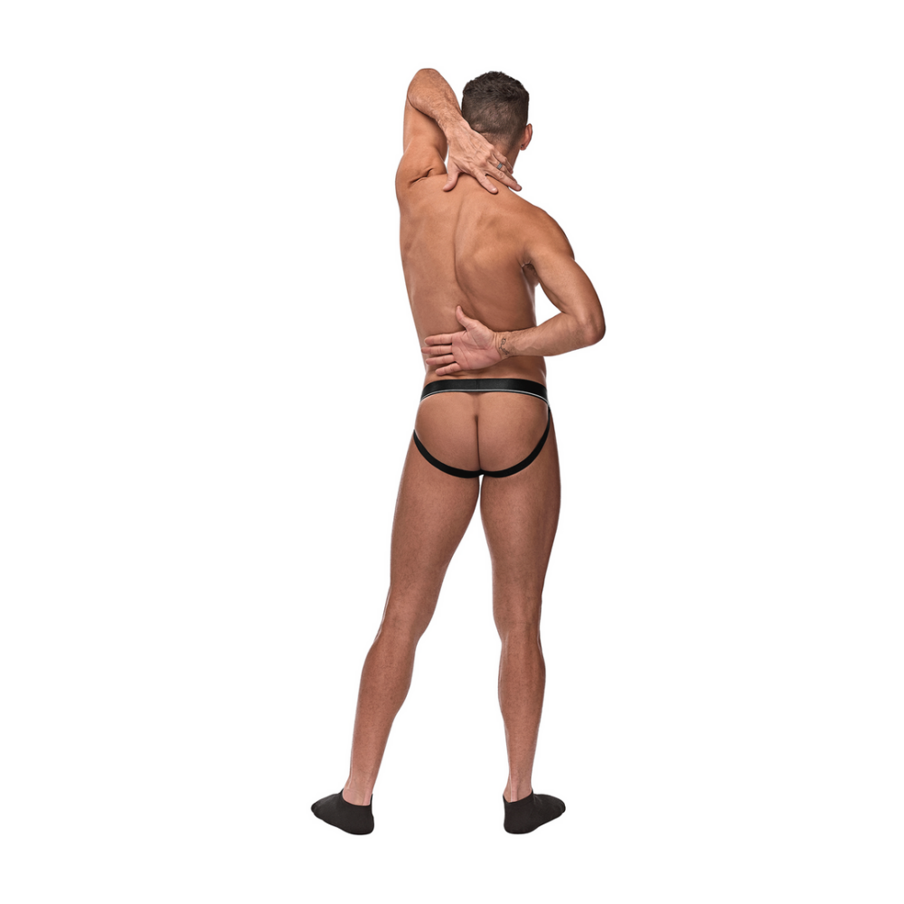 Anillo para el pene Jock con anillo negro - S/M - Burdeos - Afbeelding 2